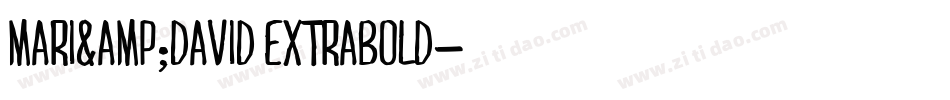 MARI&DAVID EXTRABOLD字体转换